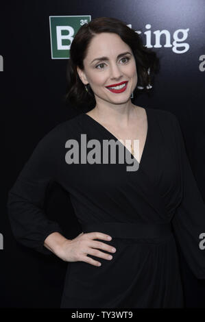 Laura Fraser, a cast member in "Breaking Bad," poses at the premiere