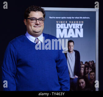 Cast member Bobby Moynihan attends the premiere of the motion picture comedy 'Delivery Man' at the El Capitan Theatre in the Hollywood section of Los Angeles on November 3, 2013. In the film, an affable underachiever (Vince Vaughn) finds out he's fathered 533 children through anonymous donations to a fertility clinic 20 years ago. Now he must decide whether or not to come forward when 142 of them file a lawsuit to reveal his identity.   UPI/Jim Ruymen Stock Photo