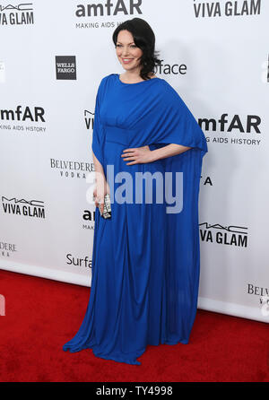 Laura Prepon arrives on the red carpet during the 2013 amfAR Inspiration Gala at Milk Studios in Los Angeles on December 12, 2013.   UPI/David Silpa Stock Photo