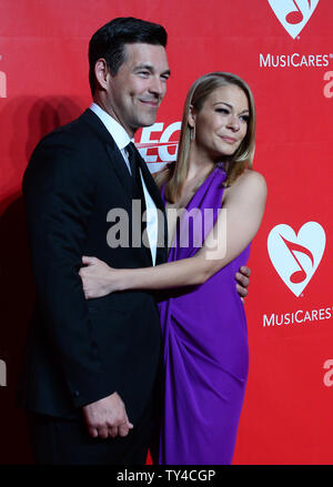 Singer LeAnn Rimes and her husband, actor Eddie Cibrian attend the MusiCares Person of the Year gala honoring singer and songwriter Carole King at the Los Angeles Convention Center in Los Angeles on January 24, 2014.  UPI/Jim Ruymen Stock Photo