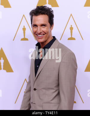 Actor Matthew McConaughey attends the 86th annual Academy Awards nominees luncheon in Beverly Hills, California on February 10, 2014. UPI/Jim Ruymen Stock Photo