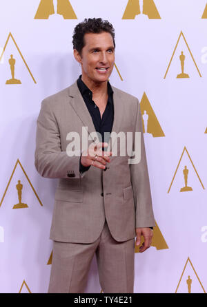 Actor Matthew McConaughey attends the 86th annual Academy Awards nominees luncheon in Beverly Hills, California on February 10, 2014. UPI/Jim Ruymen Stock Photo