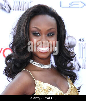 Actress Melissa Grimmond arrives for the 45th NAACP Image Awards at the Pasadena Civic Auditorium in Pasadena, California on February 22, 2014. The NAACP Image Awards celebrates the accomplishments of people of color in the fields of television, music, literature and film and also honors individuals or groups who promote social justice through creative endeavors.   UPI/Ken Matsui Stock Photo