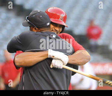 Robinson Cano of the New York Yankees during batting practice before game  against the Los Angeles Angels of Anaheim at Angel Stadium in Anaheim,  Calif Stock Photo - Alamy