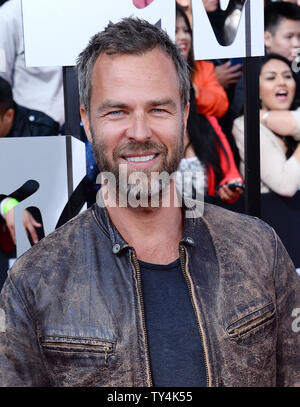 Actor JR Bourne arrives for The MTV Movie Awards at Nokia Theatre L.A. Live in Los Angeles, California on April 13, 2014.  UPI/Jim Ruymen Stock Photo