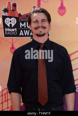 Actor Jason Ritter attends the I Heart Radio Music Awards at the Shrine Auditorium in Los Angeles on May 1, 2014.     UPI/Jim Ruymen Stock Photo