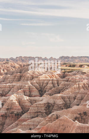 Badlands National Park at Sunset Stock Photo