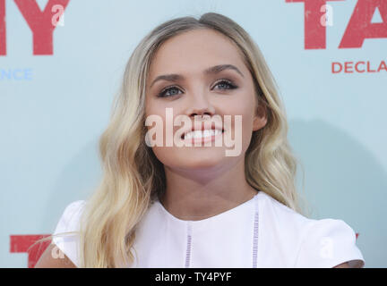 Cast member Mia Rose Frampton attends the premiere of 'Tammy' in Los Angeles on June 30, 2014.      UPI/Phil McCarten Stock Photo