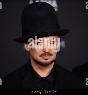 Singer Boy George attends the fourth annual LACMA Art + Film gala honoring Barbara Kruger and Tarantino in Los Angeles on November 1, 2014. UPI/Jim Ruymen Stock Photo