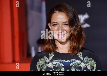 Cast member Maya Rudolph, the voice of Cass attends the premiere of the animated sci-fi motion picture comedy 'Big Hero 6' premiere at the El Capitan Theatre in the Hollywood section of Los Angeles on November 4, 2014. Storyline: is an action-packed comedy-adventure about the special bond that develops between Baymax, a plus-sized inflatable robot, and prodigy Hiro Hamada.  UPI/Jim Ruymen Stock Photo