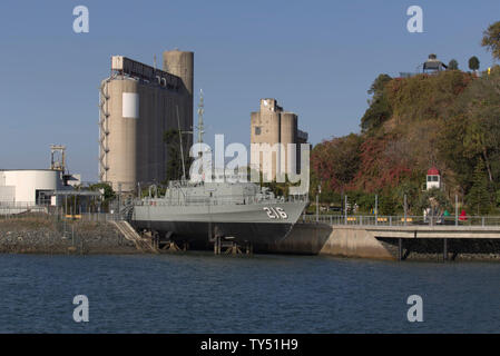 Former Australian patrol boat HMAS Gladstone is open to the public as a museum in the central Queensland city that shares its name. HMAS Gladstone was Stock Photo