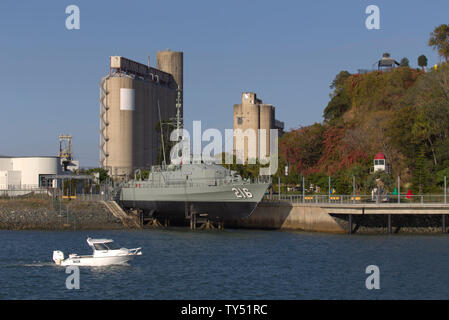 Former Australian patrol boat HMAS Gladstone is open to the public as a museum in the central Queensland city that shares its name. HMAS Gladstone was Stock Photo