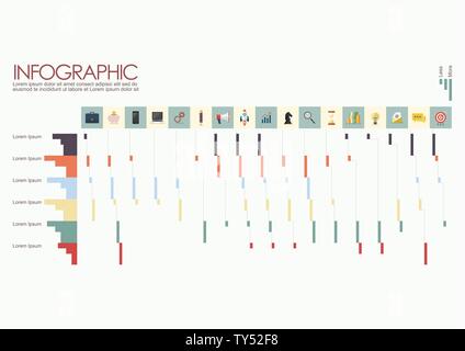 Modern square infographic. Vector illustration Stock Vector