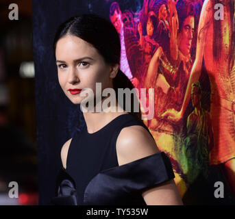 Cast member Katherine Waterston attends the premiere of the motion picture crime drama 'Inherent Vice' at TCL Chinese Theatre in the Hollywood section of Los Angeles on December 10, 2014. Storyline: In 1970, drug-fueled Los Angeles detective Larry 'Doc' Sportello investigates the disappearance of a former girlfriend.   UPI/Jim Ruymen Stock Photo