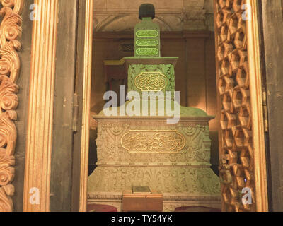 CAIRO, EGYPT- SEPTEMBER, 26, 2016: tomb inside the alabaster mosque in cairo, egypt Stock Photo