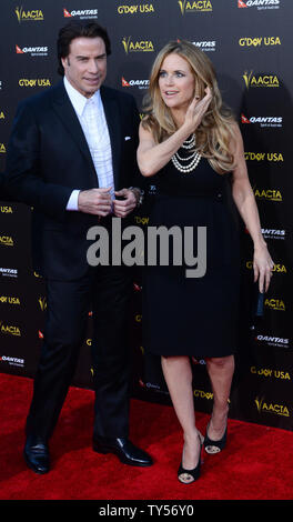 Actor John Travolta and his wife, actress Kelly Preston attend the G'Day USA gala featuring the AACTA International Awards at the Hollywood Palladium in Los Angeles on January 31, 2015.  Photo by Jim Ruymen/UPI Stock Photo