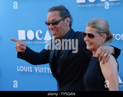 Musician Alex Van Halen (L) and his wife Stine Van Halen attend the 2015 Museum of Contemporary Arts gala presented by Louis Vuitton at the Geffen Contemporary at MOCA in Los Angeles on May 30, 2015. MOCA is a not-for-profit institution that relies on a variety of funding sources for its activities.  Photo by Jim Ruymen/UPI Stock Photo