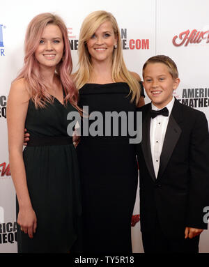 Honoree Reese Witherspoon and her daughter Ava Phillippe (L) and son Deacon Phillippe attends the 29th annual American Cinematheque gala at the Hyatt Regency Century Plaza in Los Angeles on October 30, 2015.  Photo by Jim Ruymen/UPI