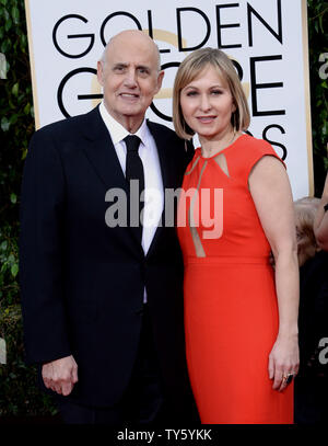 Actor Jeffrey Tambor, left, and Kasia Ostlun attend the 73rd annual Golden Globe Awards at the Beverly Hilton Hotel in Beverly Hills, California on January 10, 2016. Photo by Jim Ruymen/UPI Stock Photo