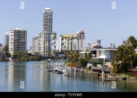 Ise of Capri residential housing Surfers Paradise Queensland Australia Stock Photo