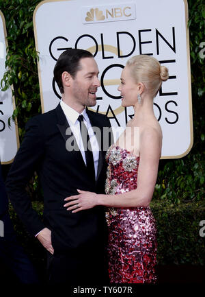 Director Michael Polish, left, and actress Kate Bosworth attend the 73rd annual Golden Globe Awards at the Beverly Hilton Hotel in Beverly Hills, California on January 10, 2016. Photo by Jim Ruymen/UPI Stock Photo