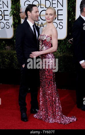 Director Michael Polish, left, and actress Kate Bosworth attend the 73rd annual Golden Globe Awards at the Beverly Hilton Hotel in Beverly Hills, California on January 10, 2016. Photo by Jim Ruymen/UPI Stock Photo