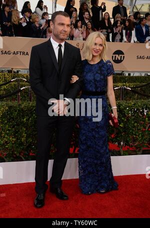 From left, actors Liev Schreiber and Naomi Watts attend the 22nd annual Screen Actors Guild Awards at the Shrine Auditorium & Expo Hall in Los Angeles, California on January 30, 2016. Photo by Jim Ruymen/UPI Stock Photo