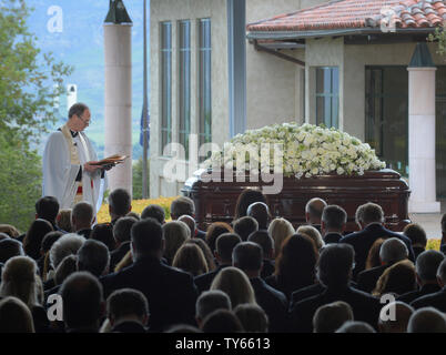 Dignitaries from the world of politics, media and.Hollywood gathered to bid a final farewell to Nancy Reagan as the former first lady was eulogized and laid to rest next to her husband at the Ronald Reagan Presidential Library and Museum in Simi Valley, California on March 11, 2016.  Photo by Jim Ruymen/UPI Stock Photo