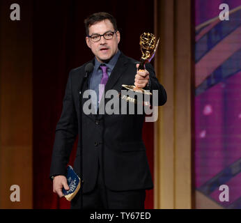 Tyler Christopher poses accepts the Outstanding Lead Actor in a Drama Series during the 43rd annual Daytime Emmy Awards at the Westin Bonaventure Hotel in Los Angeles on May 1, 2016.  Photo by Jim Ruymen/UPI Stock Photo