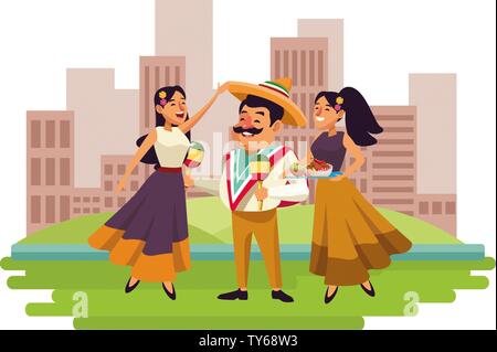 mexican food and tradicional culture Stock Vector