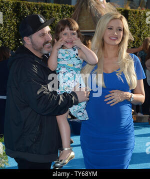 Model Holly Madison and her husband Pasquale Rotella and their daughter Rainbow Aurora Rotella attend the premiere of the animated motion picture comedy 'Finding Dory' at the El Capitan Theatre in the Hollywood section of Los Angeles on June 8, 2016. Storyline: The friendly-but-forgetful blue tang fish reunites with her loved ones, and everyone learns a few things about the real meaning of family along the way.  Photo by Jim Ruymen/UPI Stock Photo