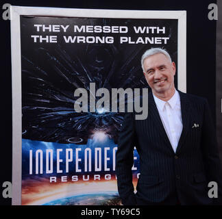 Director Roland Emmerich attends the premiere of his new sci-fi motion 'Independence Day: Resurgence' at the El Capitan Theatre in the Hollywood section of Los Angeles on June 20, 2016. Storyline: Two decades after the first Independence Day invasion, Earth is faced with a new extra-Solar threat. But will mankind's new space defenses be enough?  Photo by Jim Ruymen/UPI Stock Photo