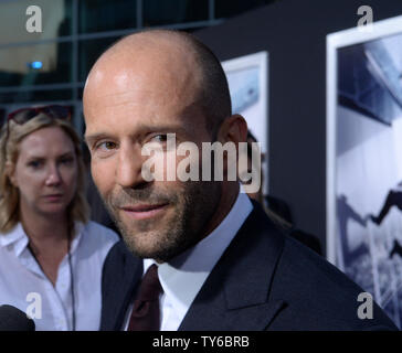 Cast member Jason Statham attends the premiere of the motion picture crime thriller 'Mechanic: Resurrection' at the ArcLight Cinerama Dome in the Hollywood section of Los Angeles on August 22, 2016. Storyline: Arthur Bishop thought he had put his murderous past behind him when his most formidable foe kidnaps the love of his life. Now he is forced to travel the globe to complete three impossible assassinations, and do what he does best, make them look like accidents.  Photo by Jim Ruymen/UPI Stock Photo