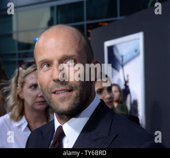 Cast member Jason Statham attends the premiere of the motion picture crime thriller 'Mechanic: Resurrection' at the ArcLight Cinerama Dome in the Hollywood section of Los Angeles on August 22, 2016. Storyline: Arthur Bishop thought he had put his murderous past behind him when his most formidable foe kidnaps the love of his life. Now he is forced to travel the globe to complete three impossible assassinations, and do what he does best, make them look like accidents.  Photo by Jim Ruymen/UPI Stock Photo