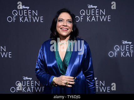 Director Mira Nair attends the premiere of her new motion picture biographical sport drama 'Queen of Katwe' at the El Capitan Theatre in the Hollywood section of Los Angeles on September 20, 2016.  Photo by Jim Ruymen/UPI Stock Photo