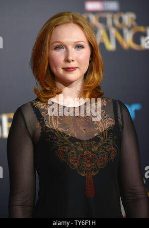 Molly Quinn arrives at the world premiere of Marvel Studios' 'Doctor Strange' at the El Capitan Theatre in Los Angeles, California on October 20, 2016. Photo by Christine Chew/UPI Stock Photo