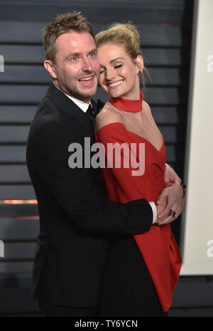 Chris Hardwick and his wife Lydia Hearst attend the Vanity Fair Oscar Party at the Wallis Annenberg Center for the Performing Arts in Beverly Hills, California on February 26, 2017. Photo by Christine Chew/UPI Stock Photo