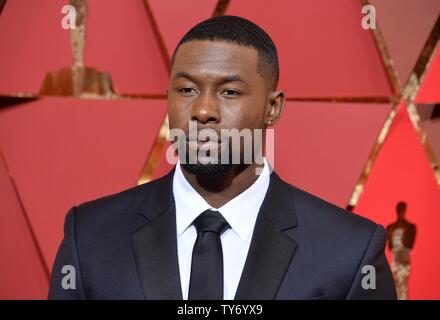 Actor Trevante Rhodes arrives on the red carpet for the 89th annual ...
