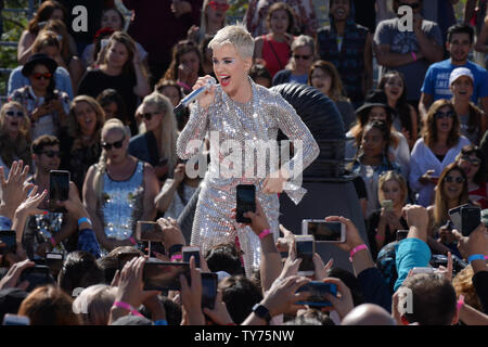 Katy Perry performs at the Witness World Wide exclusive YouTube livestream concert at Ramon C. Cortines High School for Performing Arts in Los Angeles on June 12, 2017.   Photo by Jim Ruymen/UPI Stock Photo