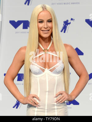 Gigi Gorgeous arrives for the 34th annual MTV Video Music Awards at The Forum in Inglewood, California on August 27, 2017.  Photo by Jim Ruymen/UPI Stock Photo