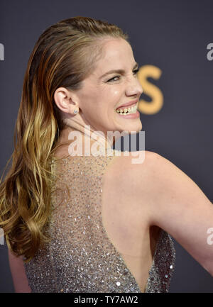 Actor Anna Chlumsky arrives for the 69th annual Primetime Emmy Awards at Microsoft Theater in Los Angeles on September 17, 2017. Photo by Christine Chew/UPI Stock Photo