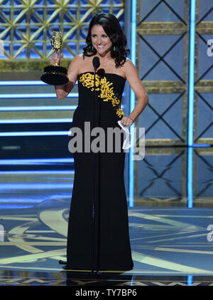 Actor Julia Louis-Dreyfus accepts the award for Outstanding Lead Actress in a Comedy Series for 'Veep' onstage during the 69th Annual Primetime Emmy Awards at Microsoft Theater on September 17, 2017 in Los Angeles, California.  Photo by Jim Ruymen/UPI Stock Photo