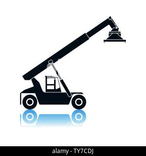 Port Loader Icon. Shadow Reflection Design. Vector Illustration. Stock Vector