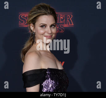 Cara Buono of the Stranger Things cast visits The Empire State Building