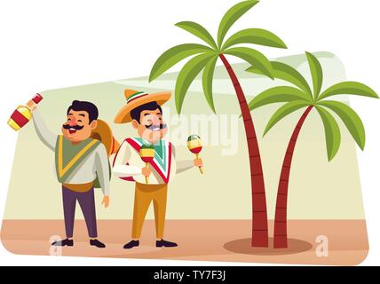 mexican food and tradicional culture Stock Vector