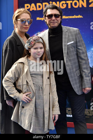 Lou Diamond Phillips (R), his wife Yvonne Boismier Phillips and their daughter Indigo Sanara attend the premiere of 'Paddington 2' at the Regency Village Theatre in Los Angeles, California on January 6, 2018. Photo by Christine Chew/UPI Stock Photo