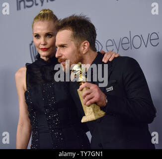 Sam Rockwell And His Wife Leslie Bibb Attending The Warner Bros ...