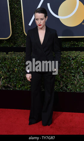 Actor Claire Foy attends the 75th annual Golden Globe Awards at the ...