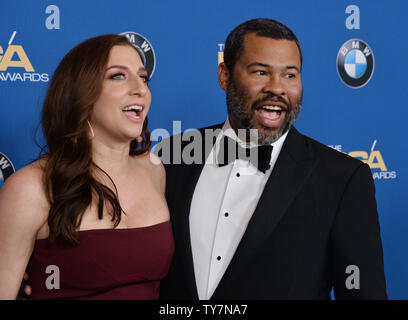 Belønning plasticitet jeg er træt Director Jordan Peele and his wife, actress Chelsea Peretti attend the 70th  annual Directors Guild of