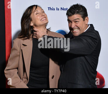 Cast member Kyle Chandler and his wife Kathryn Chandler attend the premiere of the motion picture dark comedy 'Game Night' at the TCL Theatre in the Hollywood section of Los Angeles on February 21, 2018. Storyline: A group of friends who meet regularly for game nights find themselves trying to solve a murder mystery.   Photo by Jim Ruymen/UPI Stock Photo